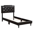 Glory Furniture Deb Faux Leather Upholstered Twin Bed in Cappuccino