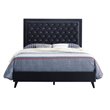 Glory Furniture Alba Velvet Upholstered King Bed in Black
