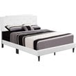 Glory Furniture Deb Faux Leather Upholstered Full Bed in White