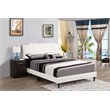 Glory Furniture Deb Faux Leather Upholstered Queen Bed in White