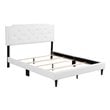 Glory Furniture Deb Faux Leather Upholstered Queen Bed in White