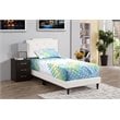 Glory Furniture Deb Faux Leather Upholstered Twin Bed in White