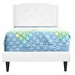 Glory Furniture Deb Faux Leather Upholstered Twin Bed in White