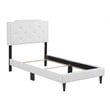 Glory Furniture Deb Faux Leather Upholstered Twin Bed in White