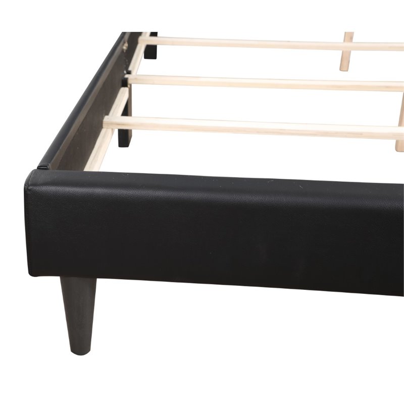 Glory Furniture Deb Velvet Upholstered Full Bed in Black