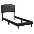Glory Furniture Deb Velvet Upholstered Twin Bed in Black