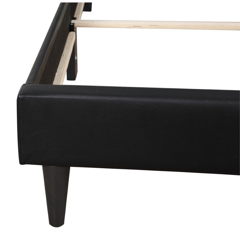 Glory Furniture Deb Velvet Upholstered Twin Bed in Black