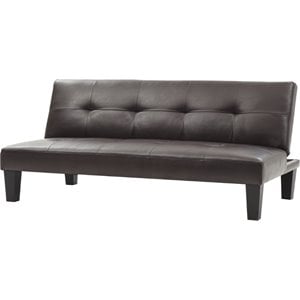 Glory Furniture Alan Faux Leather Sleeper Sofa in Cappuccino