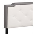Glory Furniture Deb Faux Leather Upholstered Queen Bed in Light Gray