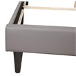 Glory Furniture Deb Faux Leather Upholstered Queen Bed in Light Gray