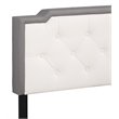 Glory Furniture Deb Faux Leather Upholstered Twin Bed in Light Gray