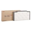 Glory Furniture Deb Faux Leather Upholstered Twin Bed in Light Gray