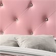 Glory Furniture Deb Faux Leather Upholstered Full Bed in White