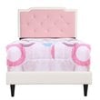 Glory Furniture Deb Faux Leather Upholstered Twin Bed in White