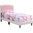 Glory Furniture Deb Faux Leather Upholstered Twin Bed in White