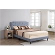 Glory Furniture Deb Fabric Upholstered Full Bed in Blue