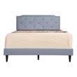 Glory Furniture Deb Fabric Upholstered Full Bed in Blue