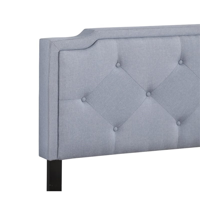 Glory Furniture Deb Fabric Upholstered Full Bed in Blue