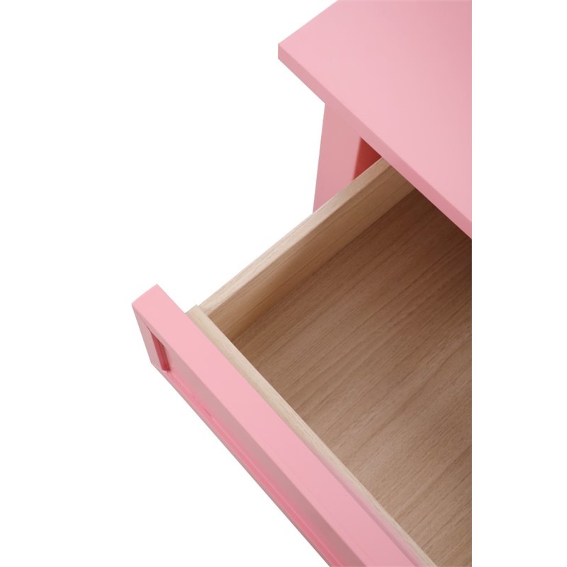 Glory Furniture Newton 2 Drawer Nightstand in Pink