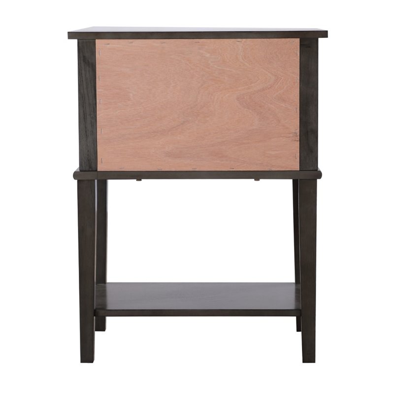Glory Furniture Newton 2 Drawer Nightstand in Gray