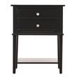 Glory Furniture Newton 2 Drawer Nightstand in Black