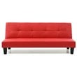 Glory Furniture Alan Faux Leather Sleeper Sofa in Red
