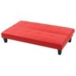 Glory Furniture Alan Faux Leather Sleeper Sofa in Red