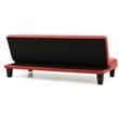 Glory Furniture Alan Faux Leather Sleeper Sofa in Red
