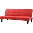Glory Furniture Alan Faux Leather Sleeper Sofa in Red