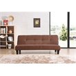Glory Furniture Alan Microsuede Sleeper Sofa in Chocolate