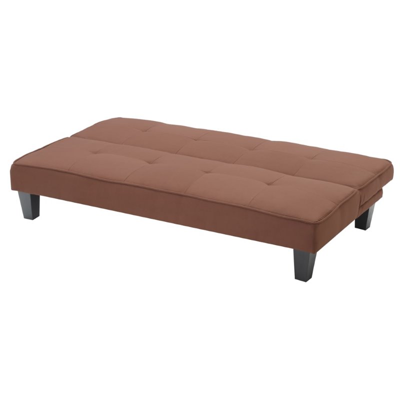 Glory Furniture Alan Microsuede Sleeper Sofa in Chocolate
