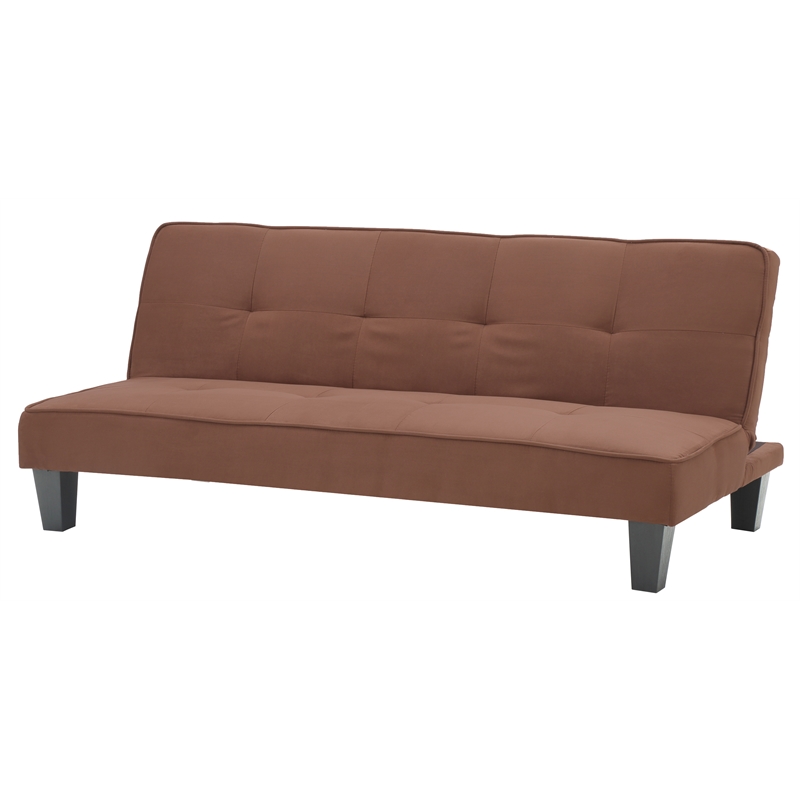 Glory Furniture Alan Microsuede Sleeper Sofa in Chocolate