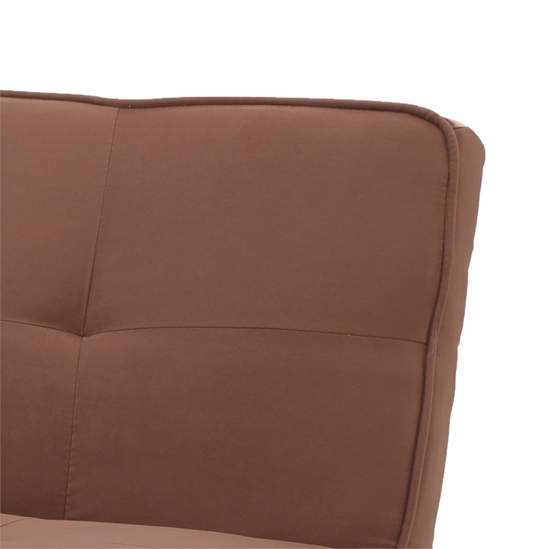 Glory Furniture Alan Microsuede Sleeper Sofa in Chocolate