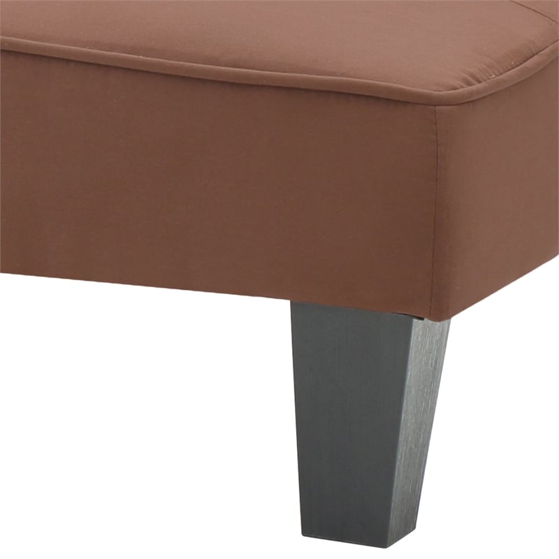 Glory Furniture Alan Microsuede Sleeper Sofa in Chocolate