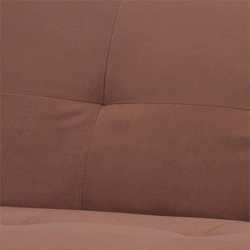 Glory Furniture Alan Microsuede Sleeper Sofa in Chocolate
