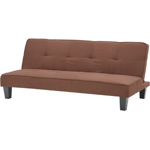glory furniture alan microsuede sleeper sofa in chocolate
