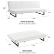 Glory Furniture Chroma Faux Leather Sleeper Sofa in White