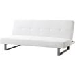 Glory Furniture Chroma Faux Leather Sleeper Sofa in White