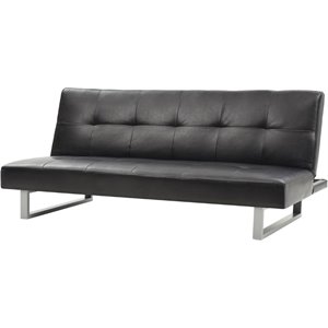 glory furniture chroma faux leather sleeper sofa