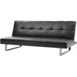 Glory Furniture Chroma Faux Leather Sleeper Sofa in Black