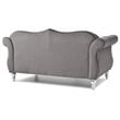 Glory Furniture Hollywood Velvet Upholstered Loveseat in Dark Gray