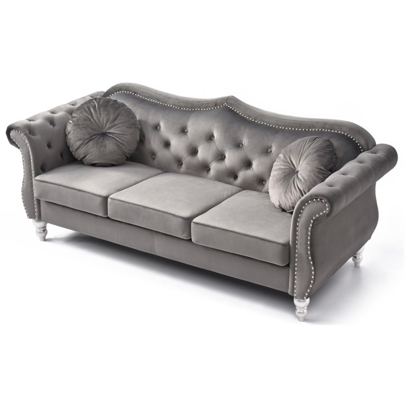 Buy Eldric 2 Seater Sofa (Velvet, Graphite Grey) at 42% OFF Online