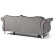 Glory Furniture Hollywood Velvet Sofa in Dark Gray