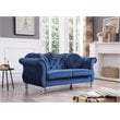 Glory Furniture Hollywood Velvet Loveseat in Navy Blue
