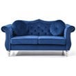 Glory Furniture Hollywood Velvet Loveseat in Navy Blue