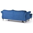 Glory Furniture Hollywood Velvet Sofa Chaise in Navy Blue