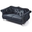 Glory Furniture Hollywood Velvet Loveseat in Black