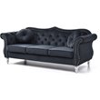 Glory Furniture Hollywood Velvet Sofa in Black