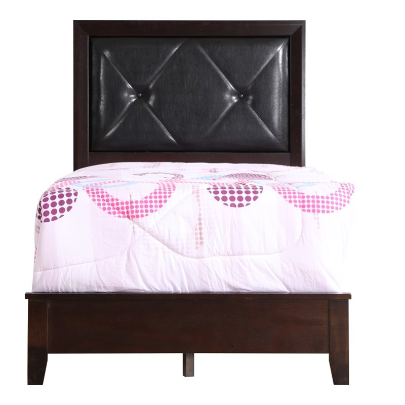 Glory Furniture Primo Twin Panel Bed in Espresso