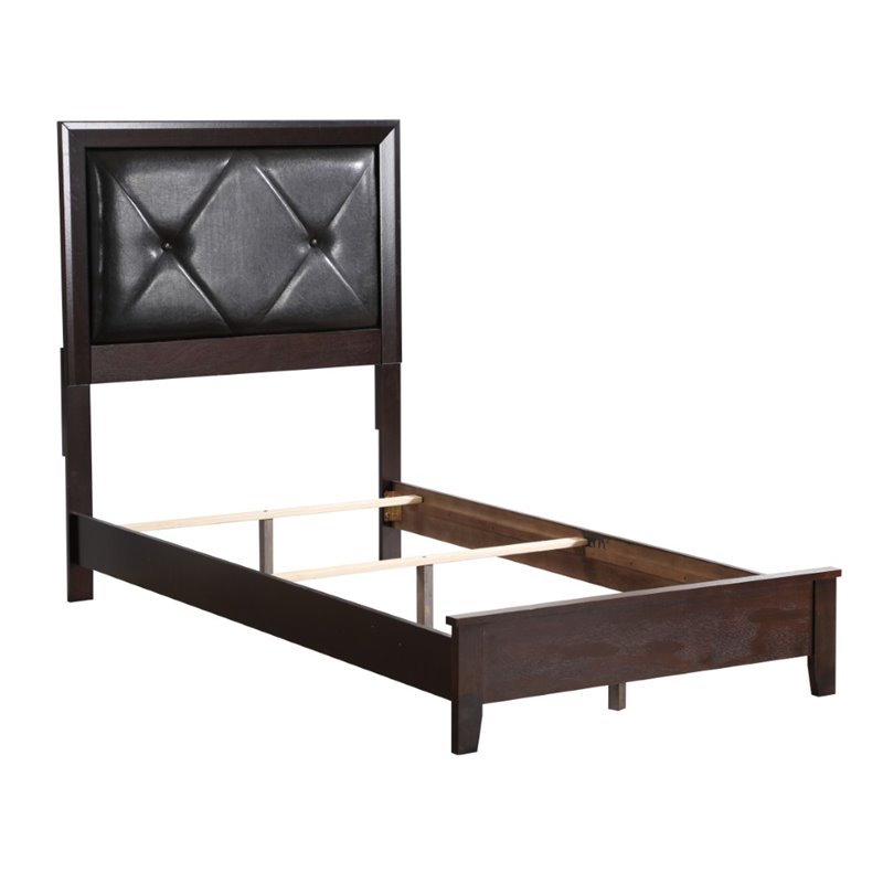 Glory Furniture Primo Twin Panel Bed in Espresso